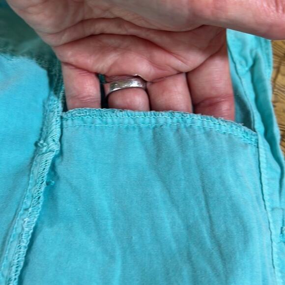 FRESH PRODUCE Women’s Lightweight Button Front Cotton Jacket Blue Size Medium - Picture 12 of 14